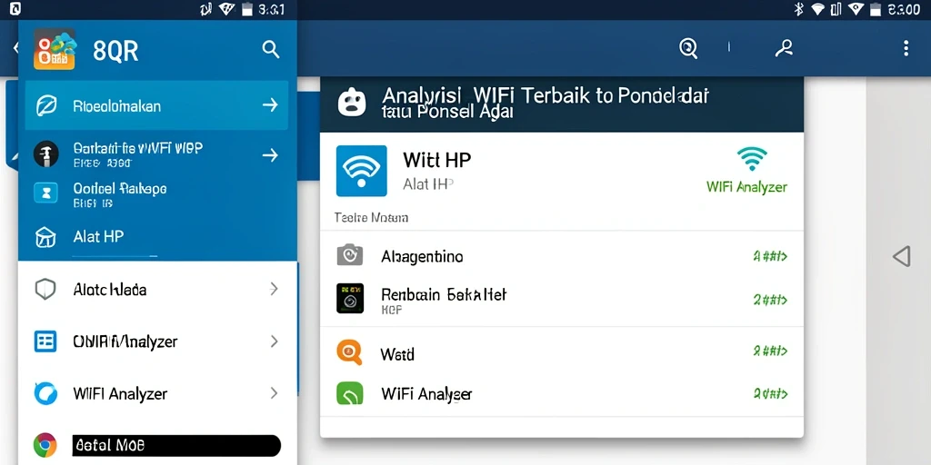 Tampilan antarmuka 8QR yang intuitif dan fungsional untuk analisis WiFi.