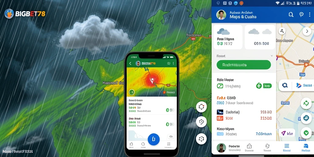 Tampilan antarmuka aplikasi Radar Hujan BIGBET78 yang informatif.