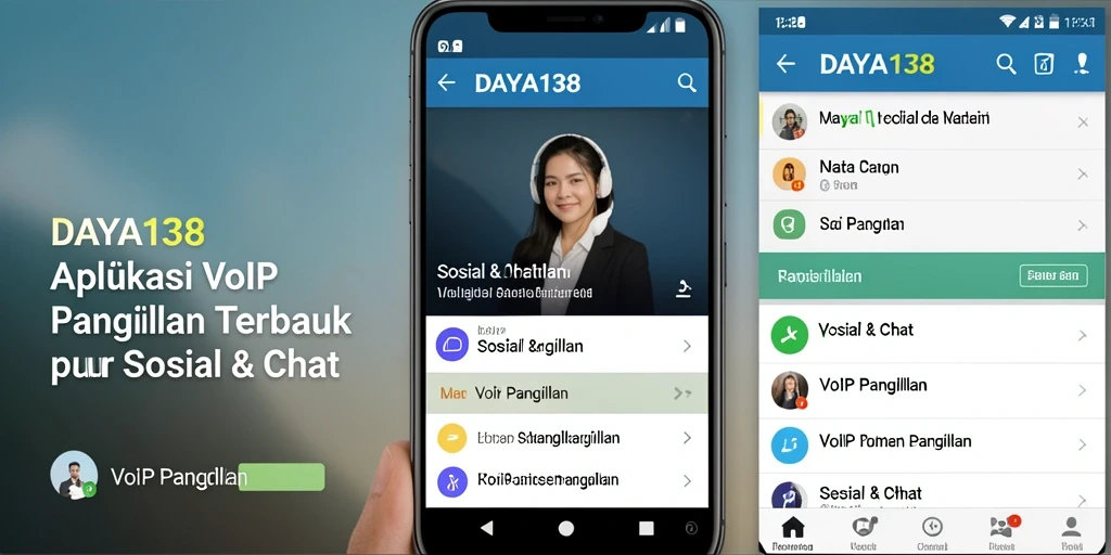 Tampilan antarmuka pengguna DAYA138 dengan fitur VoIP Panggilan
