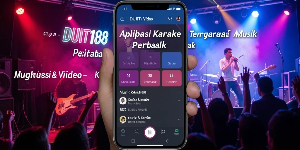 Antarmuka menarik dan fungsional dari aplikasi Karaoke ini.