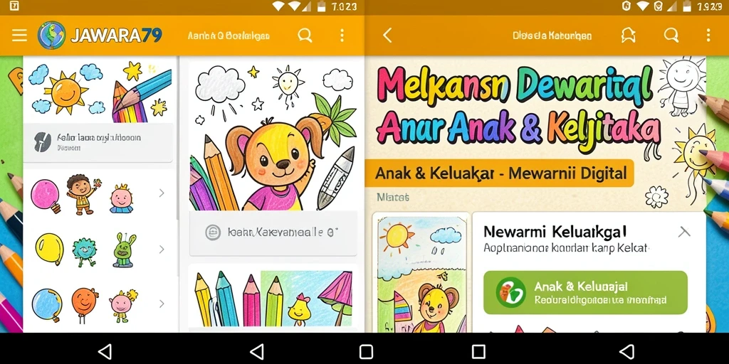 Antarmuka intuitif JAWARA79 dengan alat mewarnai yang menarik.