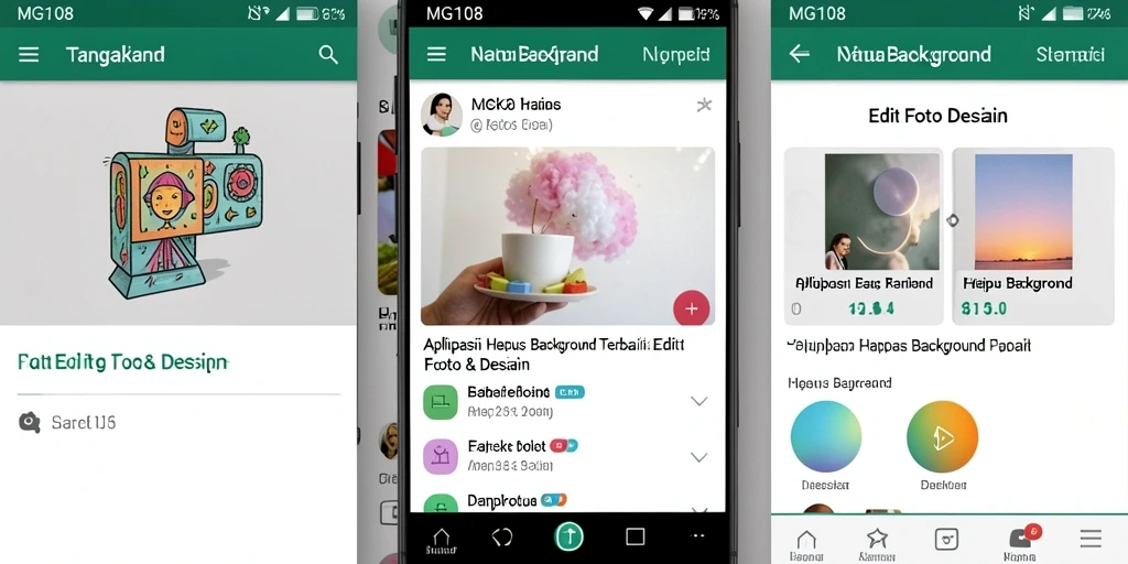 Tampilan antarmuka MG108 saat menghapus latar belakang gambar.