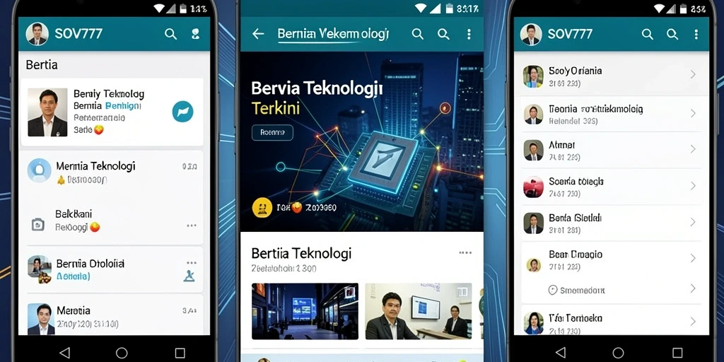 Tampilan antarmuka SOV777 menampilkan berita teknologi terbaru.