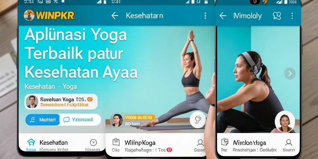 Antarmuka aplikasi WINPKR menampilkan sesi Yoga yang interaktif dan fungsional.