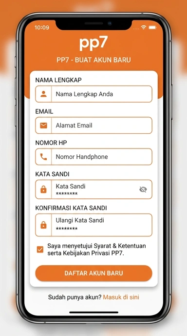 Panduan Registrasi Akun Baru pp7 untuk Pengguna Android